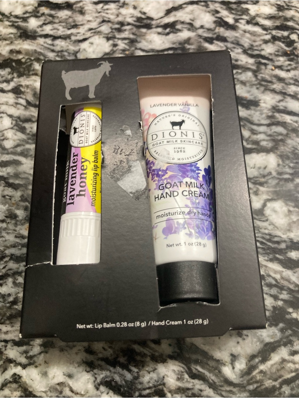 Dionis Lavender Vanilla Goat Milk Hand Cream & Lip Balm Set